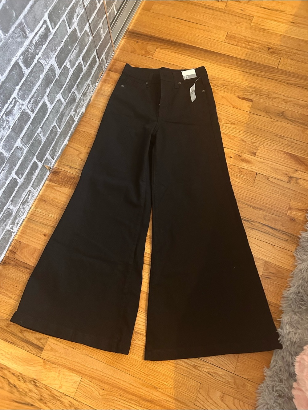 Reformation Black High-Rise Wide Leg Jeans